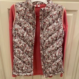 Gap long sleeve shirt and puffy vest size girls XL